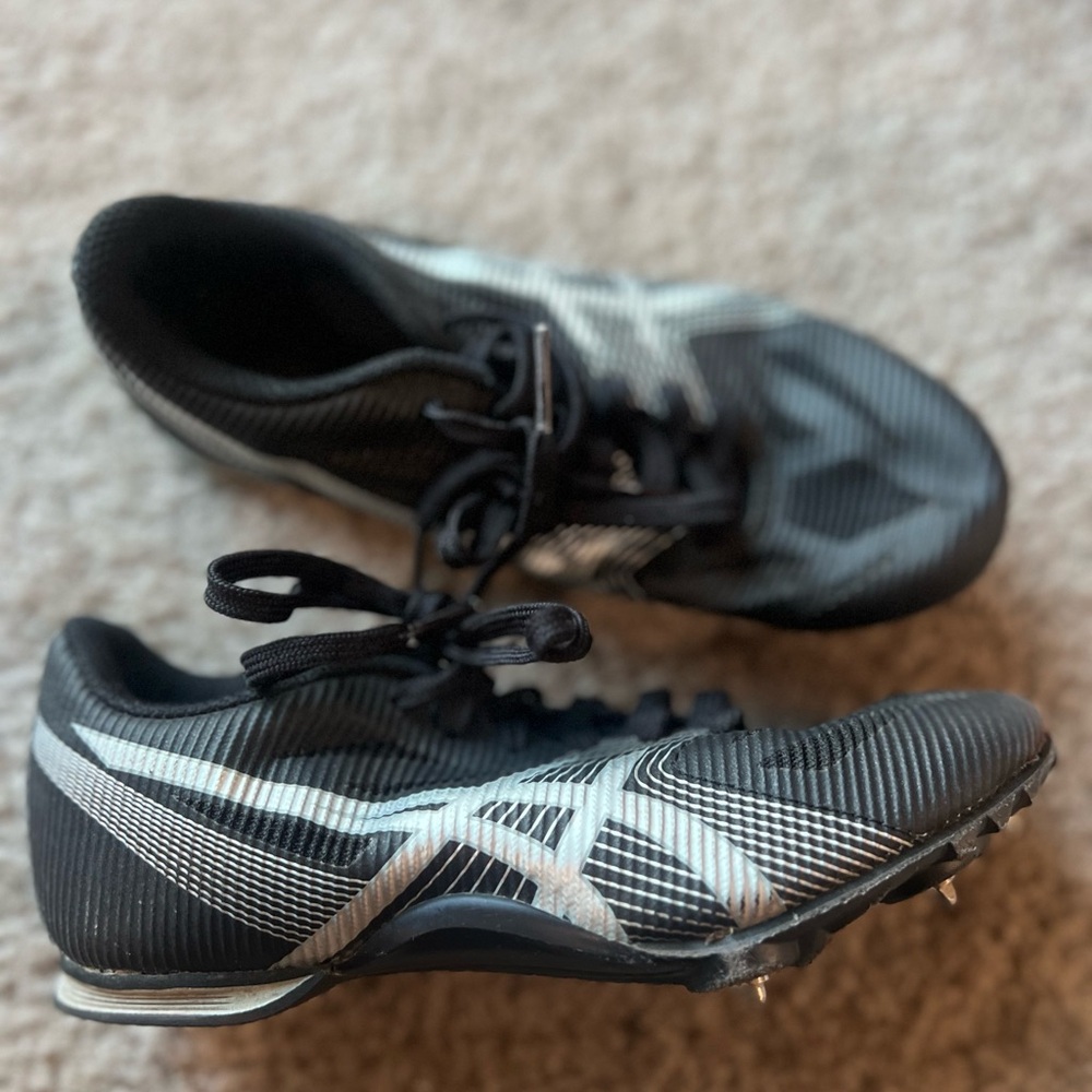 Little Kids Sprint Track Spikes Black/Silver Size 1.5